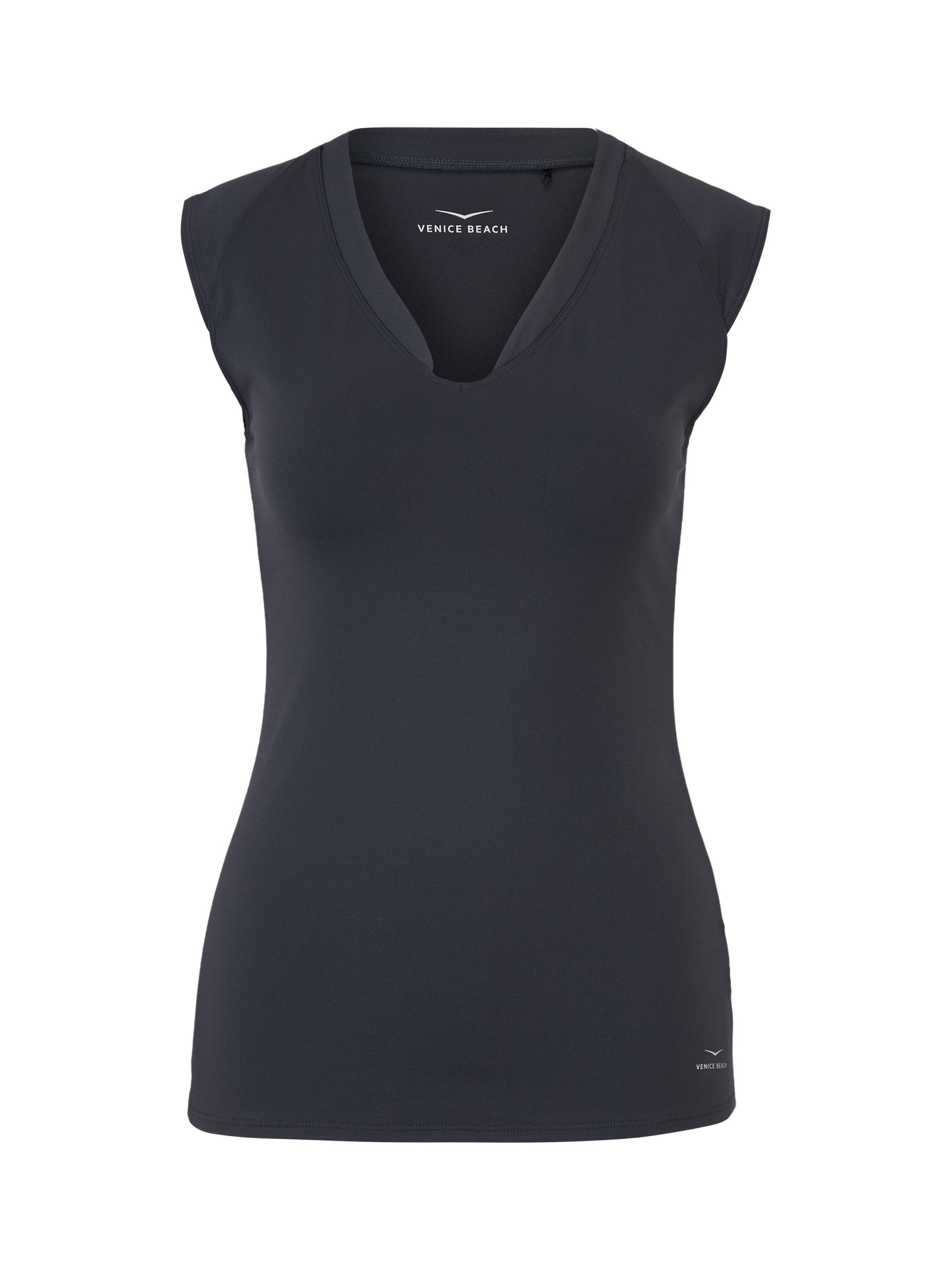 Product image 4 of 7, which shows Venice Beach Eleam V-Neck Sports T-Shirt, Graphit, S