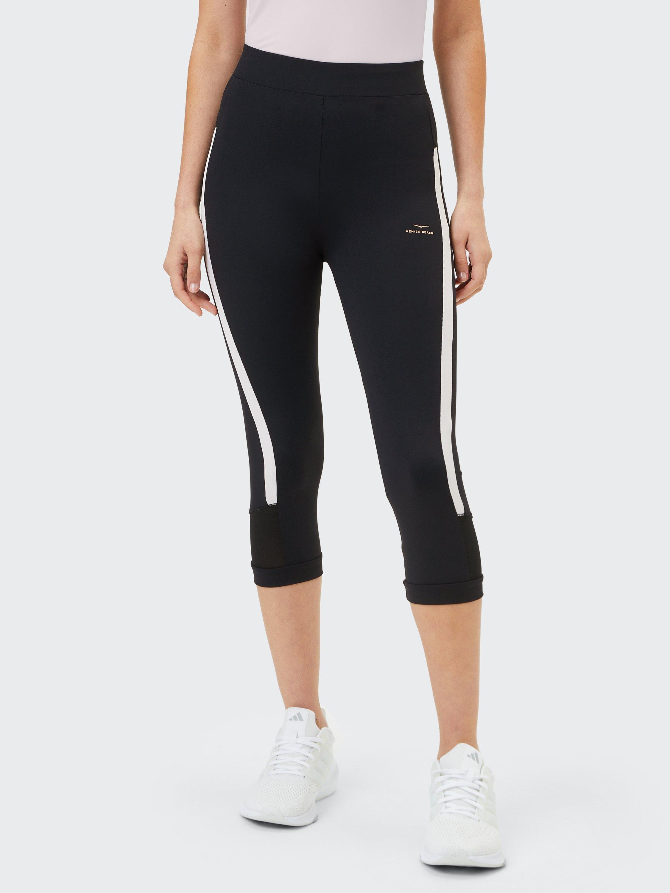Product image 1 of 7, which shows Venice Beach Kim 3/4 Sports Leggings, Black_tinted Rose, XS