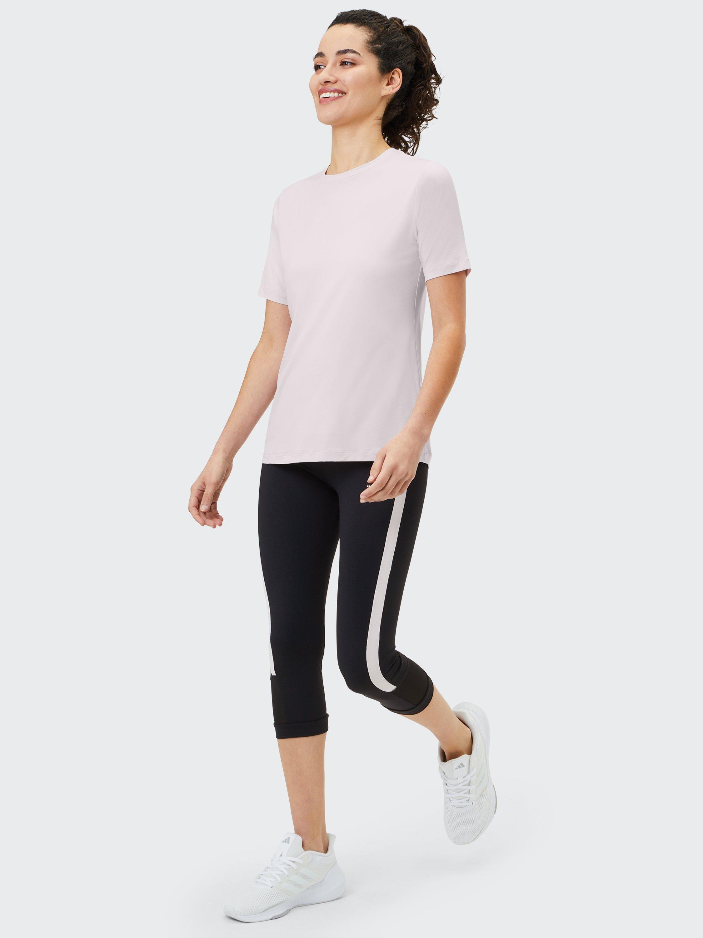 Product image 3 of 7, which shows Venice Beach Kim 3/4 Sports Leggings, Black_tinted Rose, XS