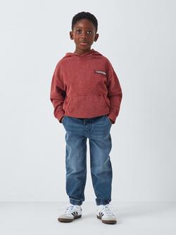 John Lewis Boy's Denim Joggers, Blue Mid Wash - view 2, Blue Mid Wash