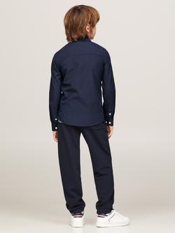 Tommy Hilfiger Kids' Cotton Blend Poplin Shirt - view 2, Twilight Navy