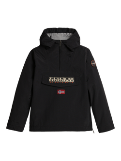 Napapijri Kids' Rainforest Waterproof Anorak, Black, Black
