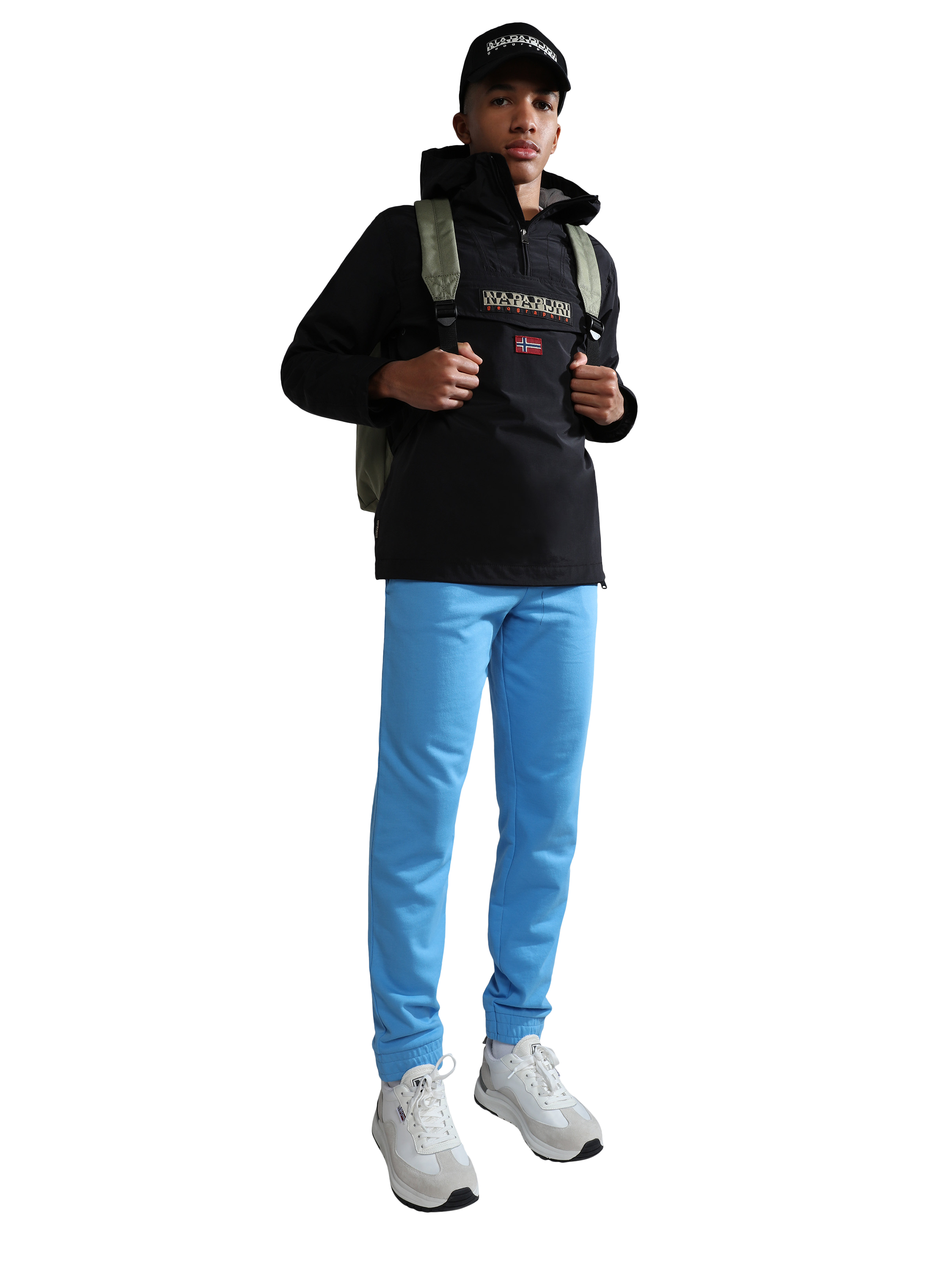 Product image 4 of 10, which shows Napapijri Kids' Rainforest Waterproof Anorak, Black, 8 years