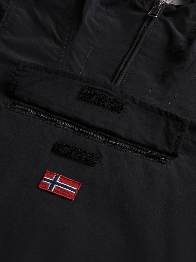 Product image 9 of 10, which shows Napapijri Kids' Rainforest Waterproof Anorak, Black, 8 years