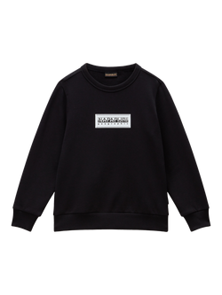 Napapijri Kids' Chamois Cotton Sweatshirt, Black, Black