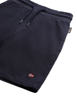 Napapijri Kids' Nalis Cotton Jersey Bermuda Shorts, Blu Marine - view 2, Blu Marine