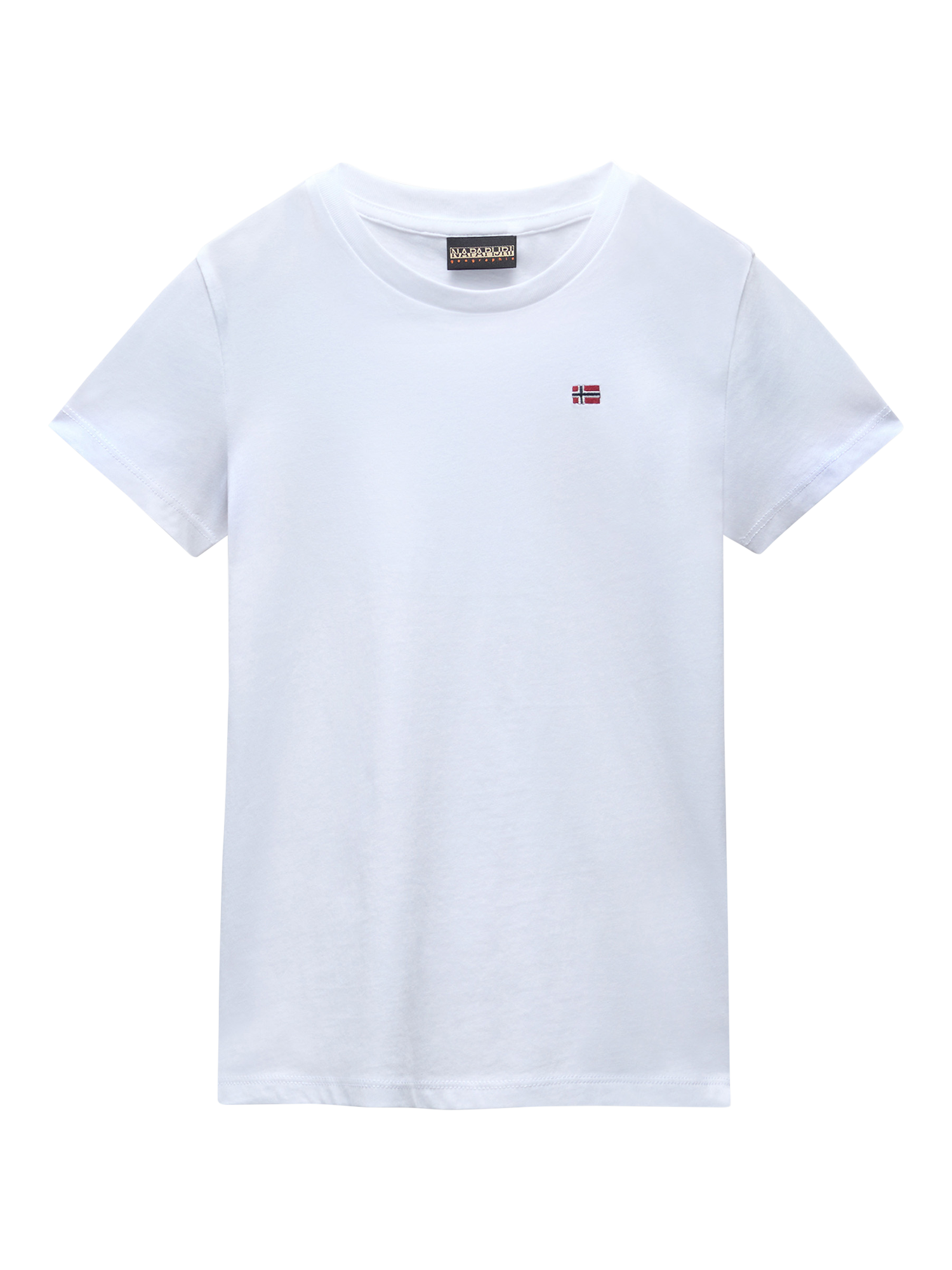 Product image 1 of 4, which shows Napapijri Kids' Salis Cotton T-Shirt, White, 6 years