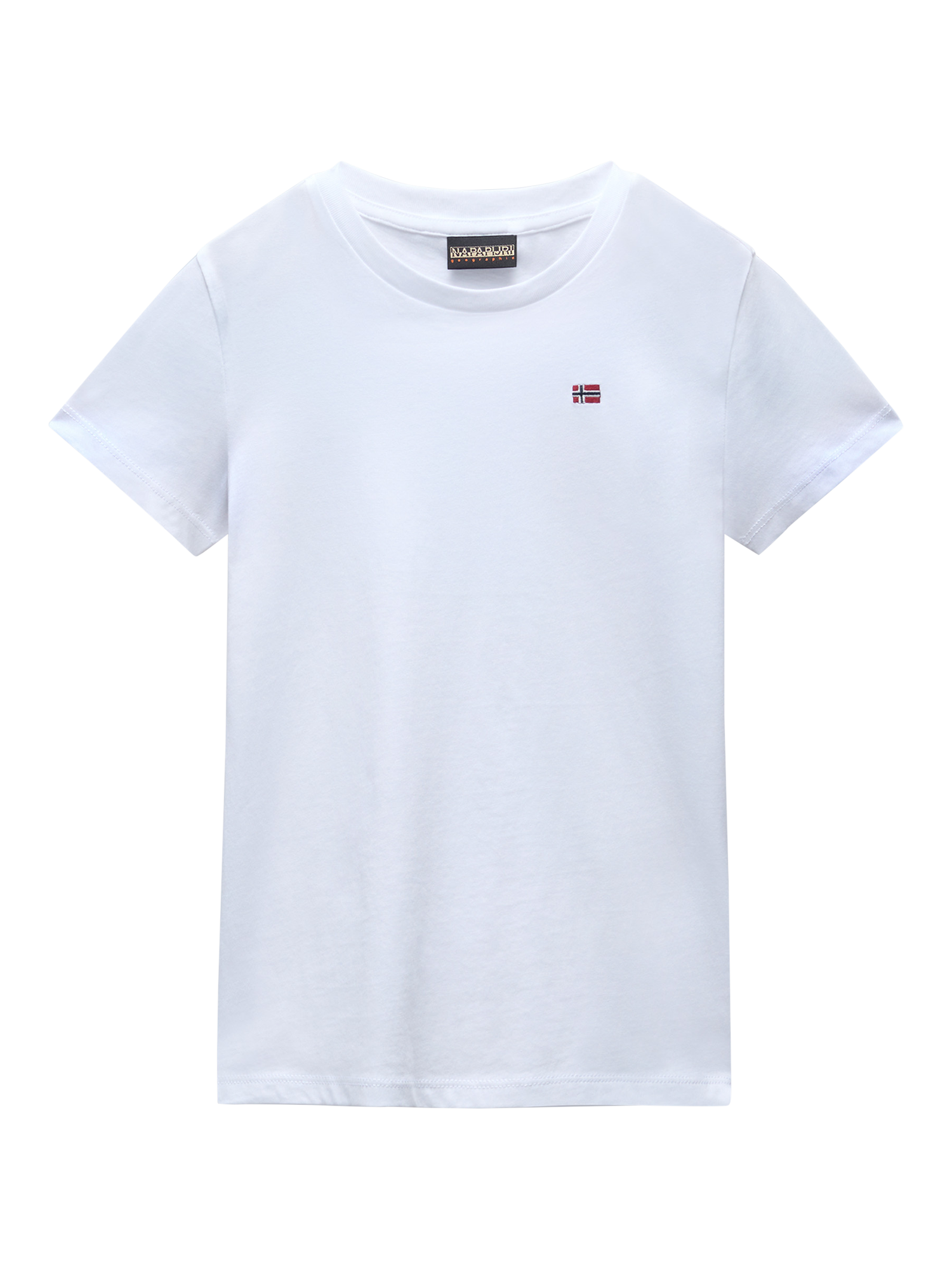 Product image 2 of 4, which shows Napapijri Kids' Salis Cotton T-Shirt, White, 6 years
