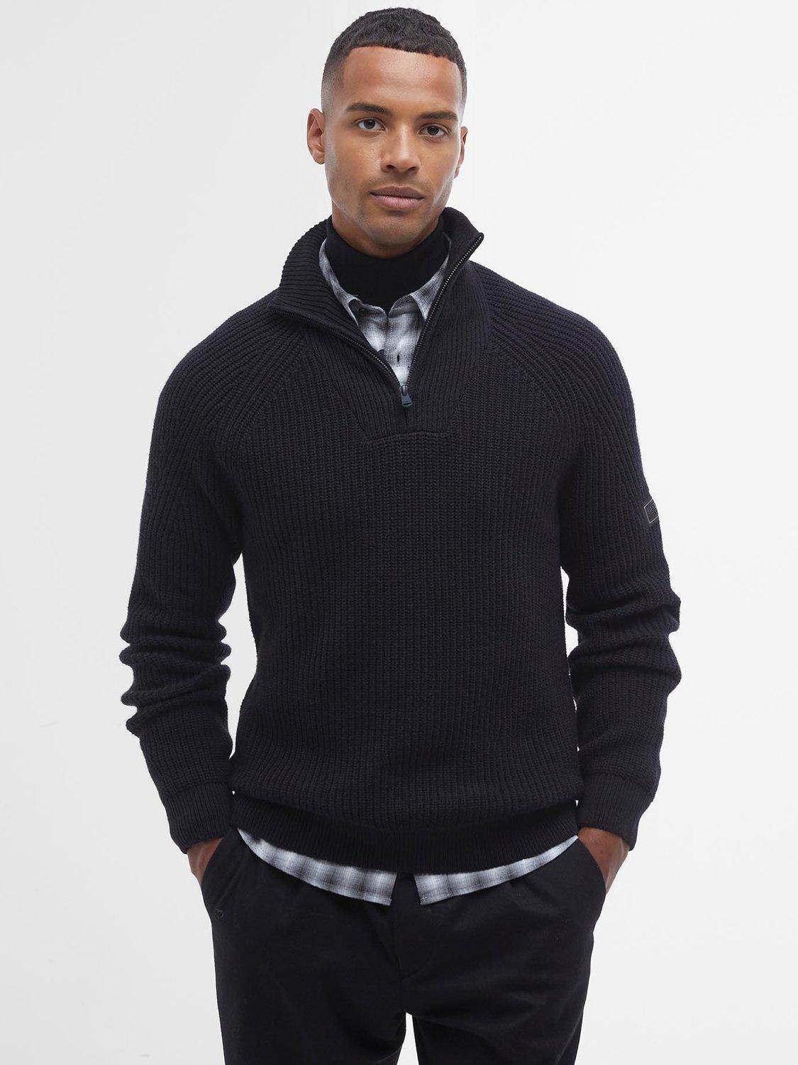 Barbour International Chester Half Zip Jumper Black