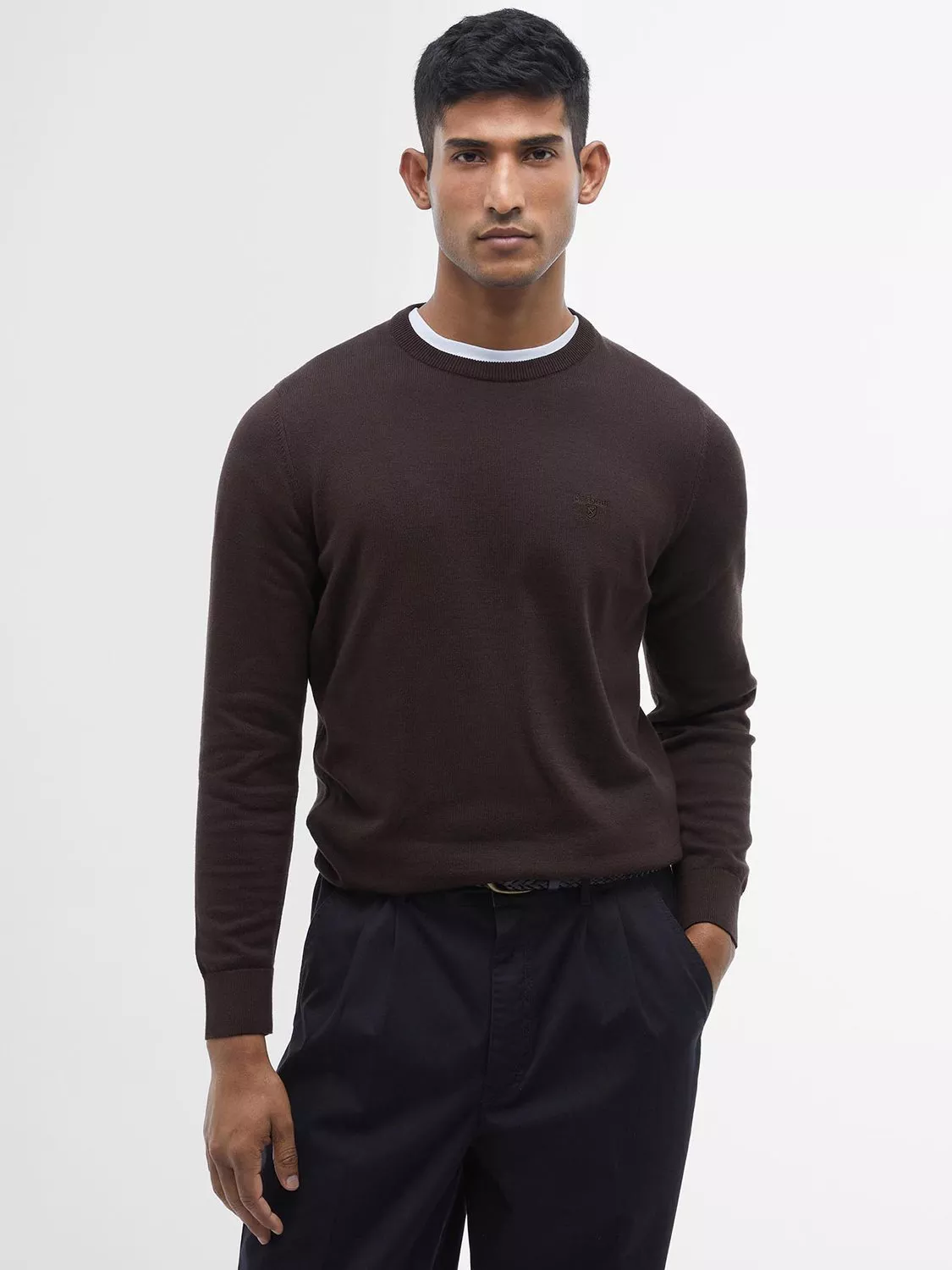 (取寄) バブアー メンズ ピマ コットン クルーネック セーター Barbour men Pima Cotton Crewneck Sweater Charcoal Barbour Men's Pima Cotton Sweater – Grey Crew Neck Knit