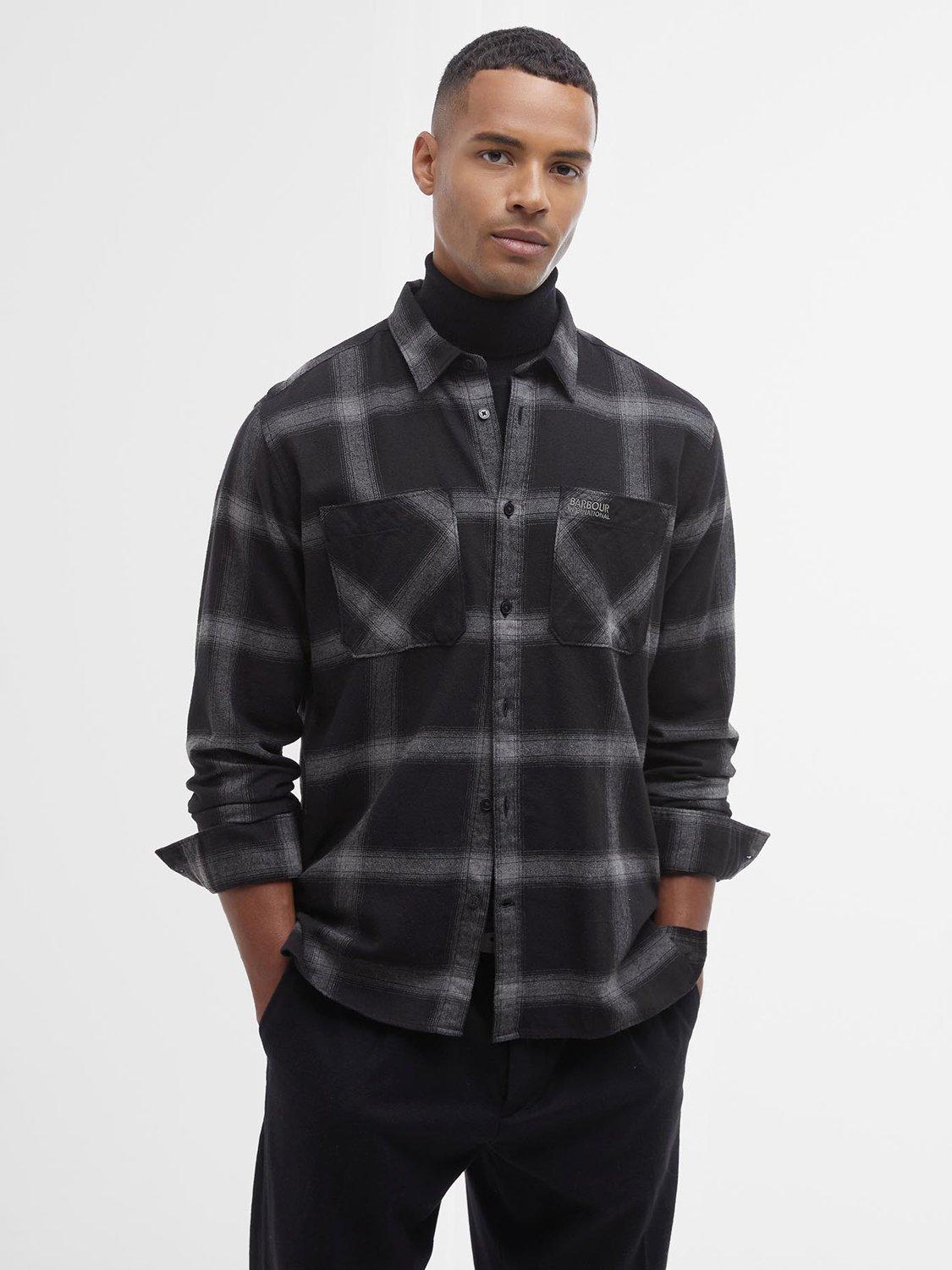 Barbour black tartan shirt online