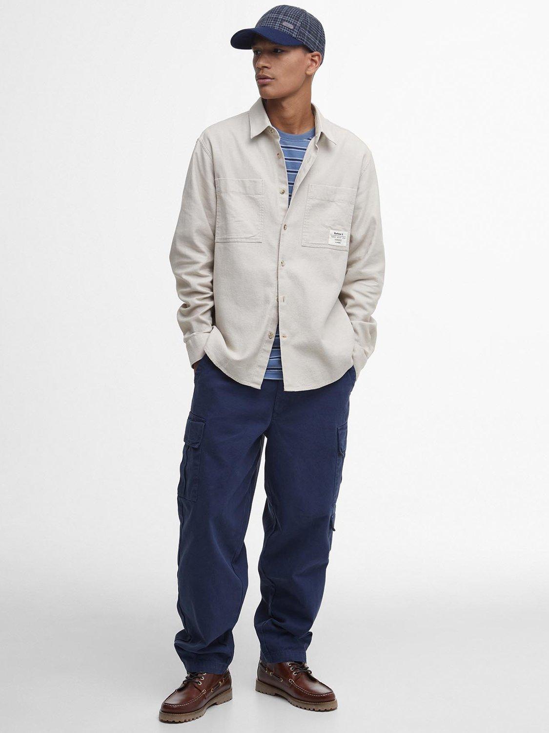 Product image 3 of 6, which shows Barbour Angelo Relaxed Long Sleeve Shirt, Mist, S