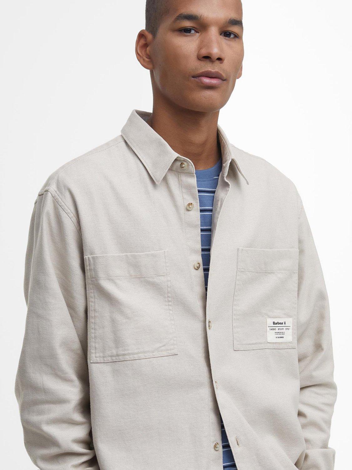 Product image 5 of 6, which shows Barbour Angelo Relaxed Long Sleeve Shirt, Mist, S
