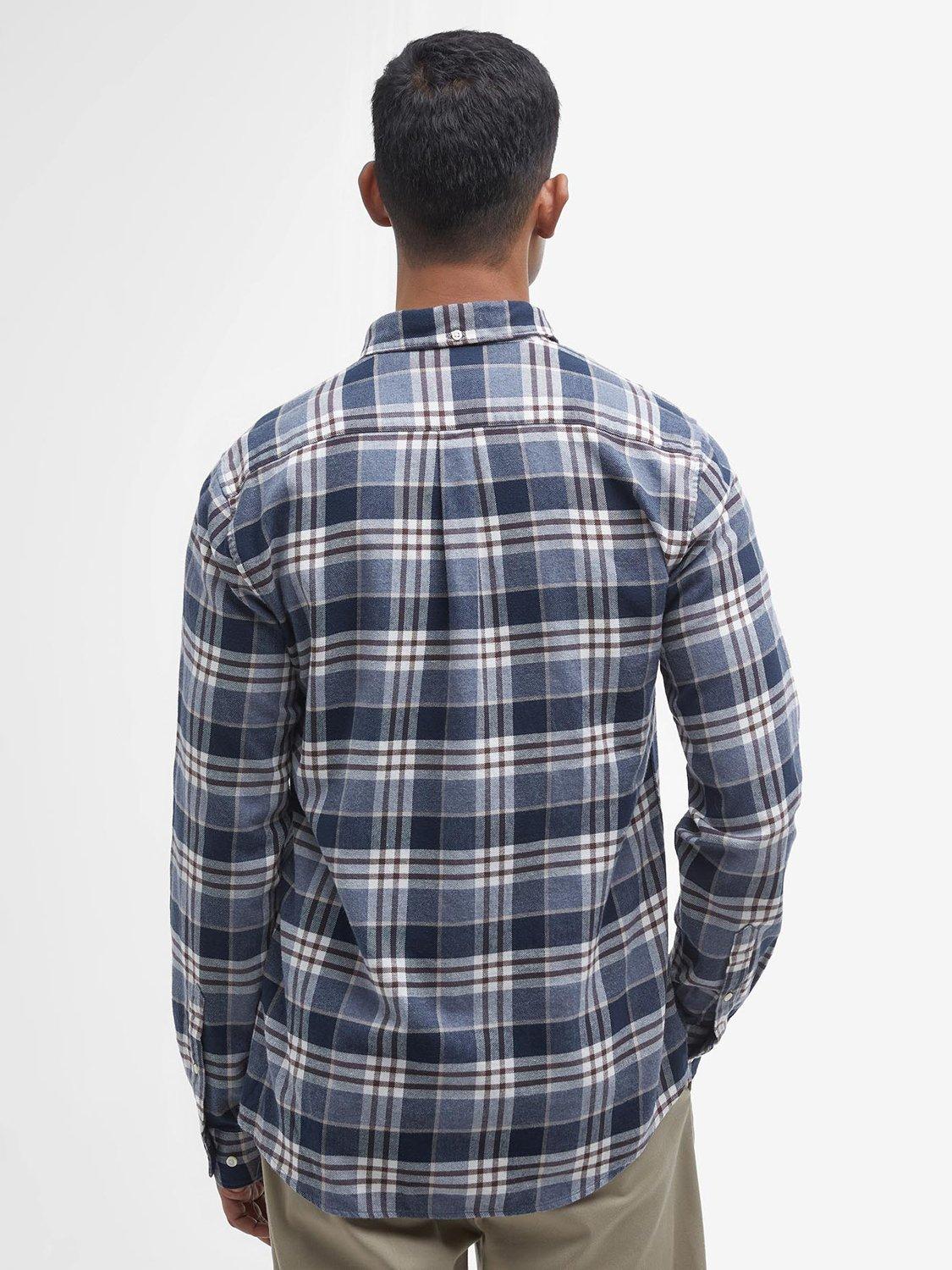 Barbour Fallbay Tailored Long-Sleeved Shirt, Navy