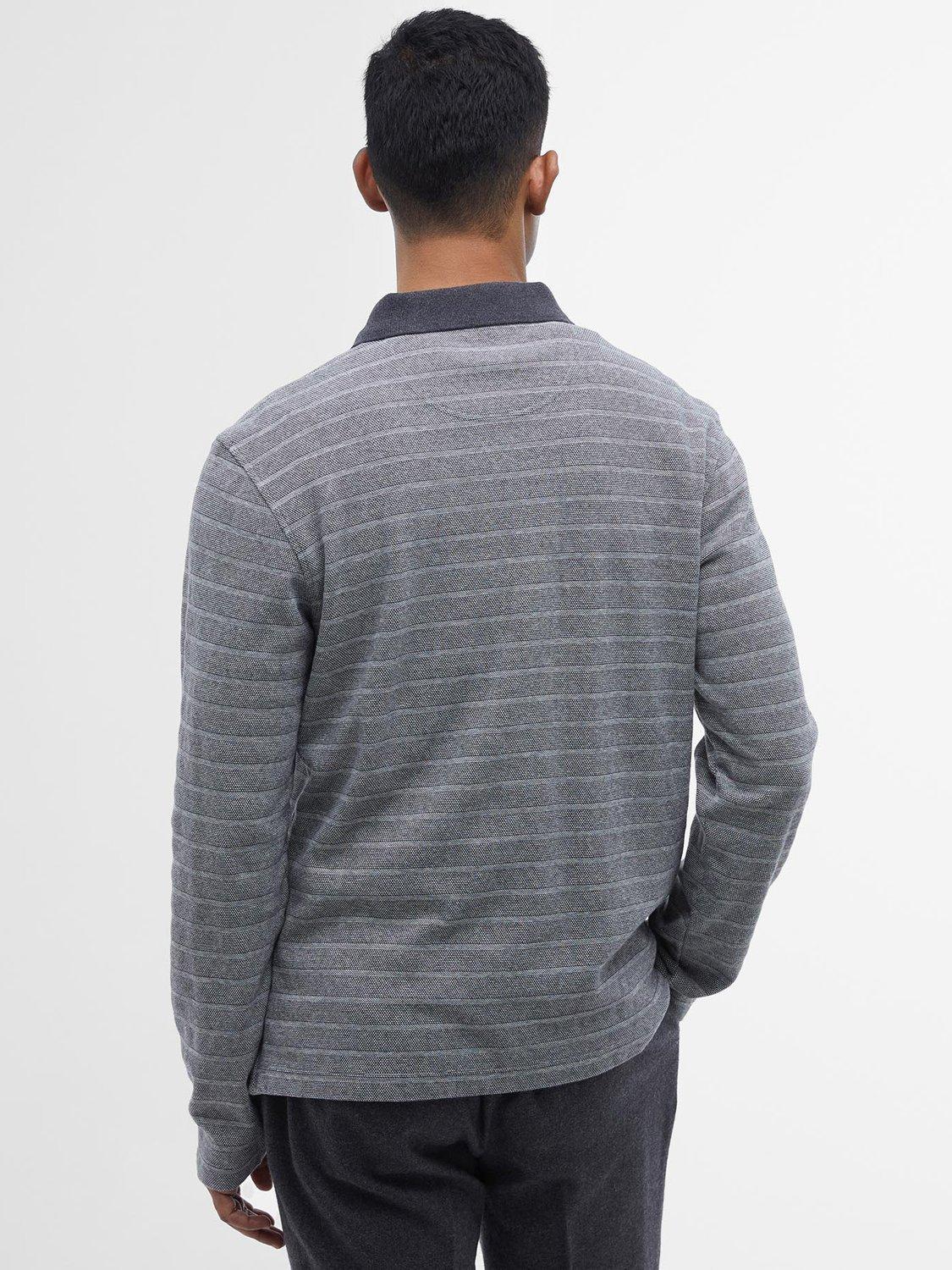 Product image 2 of 6, which shows Barbour Cleveland Polo Shirt, Grey Mix, S