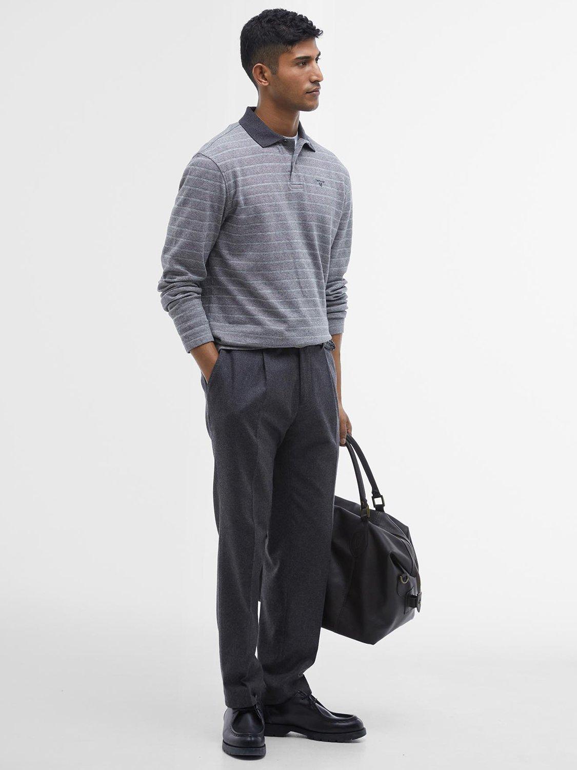 Product image 3 of 6, which shows Barbour Cleveland Polo Shirt, Grey Mix, S