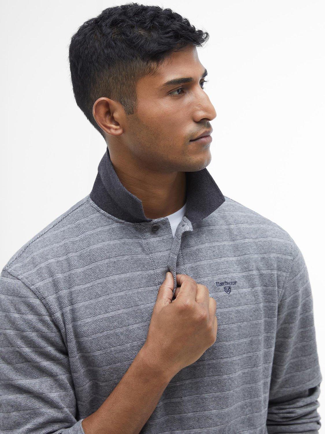 Product image 5 of 6, which shows Barbour Cleveland Polo Shirt, Grey Mix, S