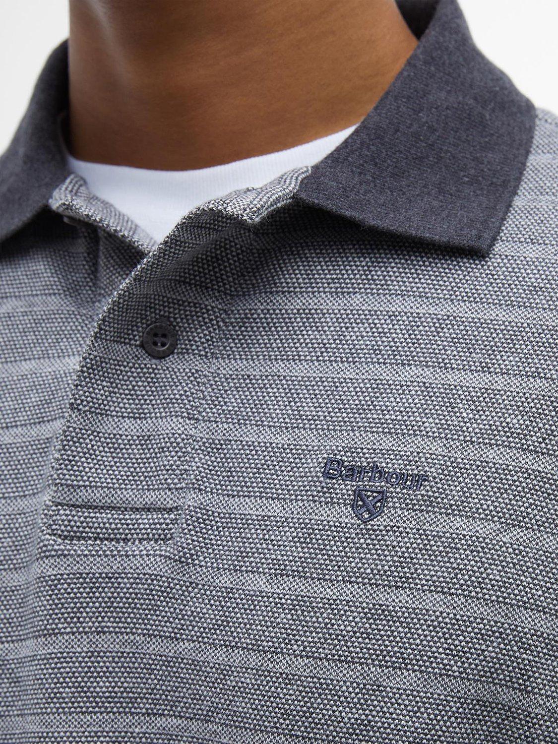 Product image 6 of 6, which shows Barbour Cleveland Polo Shirt, Grey Mix, S