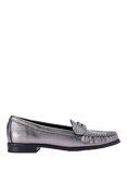 KG Kurt Geiger Mattie Textured Loafers, Pewter