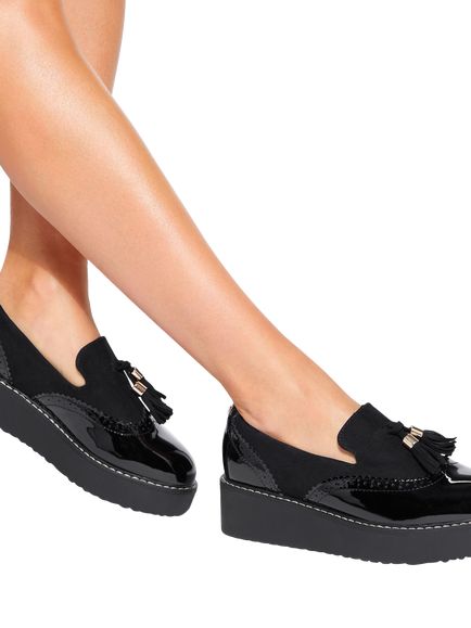 KG Kurt Geiger More Chunky Slip On Loafers, Black Black - view 2, Black Black