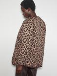 Monsoon Rue Reversible Quilted Leopard Print Jacket, Brown