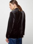 Monsoon Valery Velvet Jacket, Black