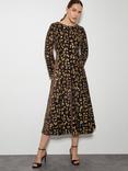 Monsoon Arwen Sequin Dress, Chocolate/Gold