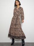 Monsoon Lola Leopard Print Dress, Brown