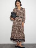 Monsoon Lola Leopard Print Dress, Brown