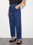 Monsoon Betty Barrel Leg Jeans, Blue