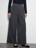 Monsoon Wren Wide Leg Trousers, Grey