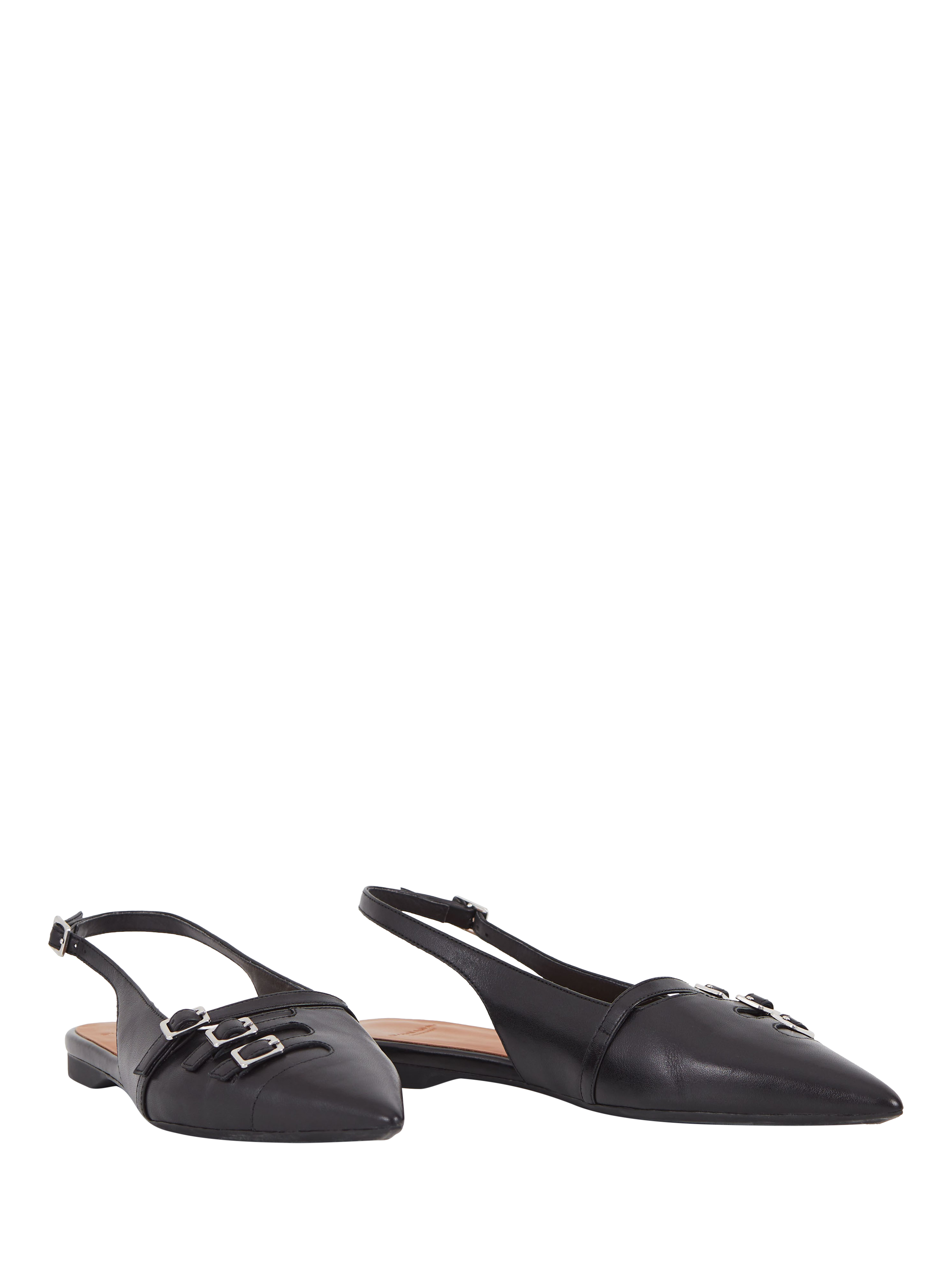 Product image 2 of 3, which shows Vagabond Shoemakers Hermine Leather Pointed Slingback Flats, Black, 7