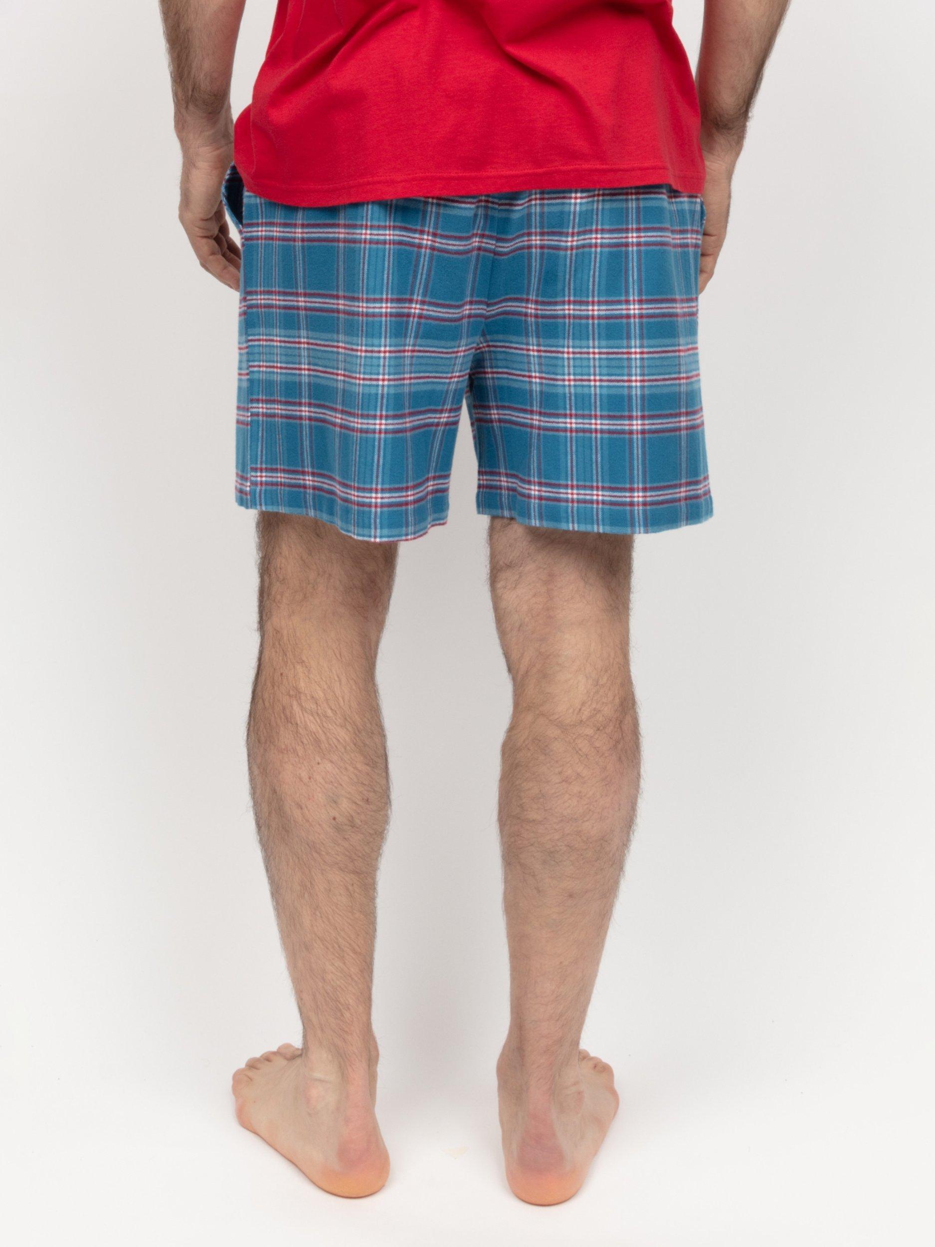 Product image 3 of 4, which shows Cyberjammies Montana Check Pyjama Shorts, Blue, S
