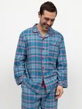 Cyberjammies Montana Check Pyjama Top, Blue, Blue