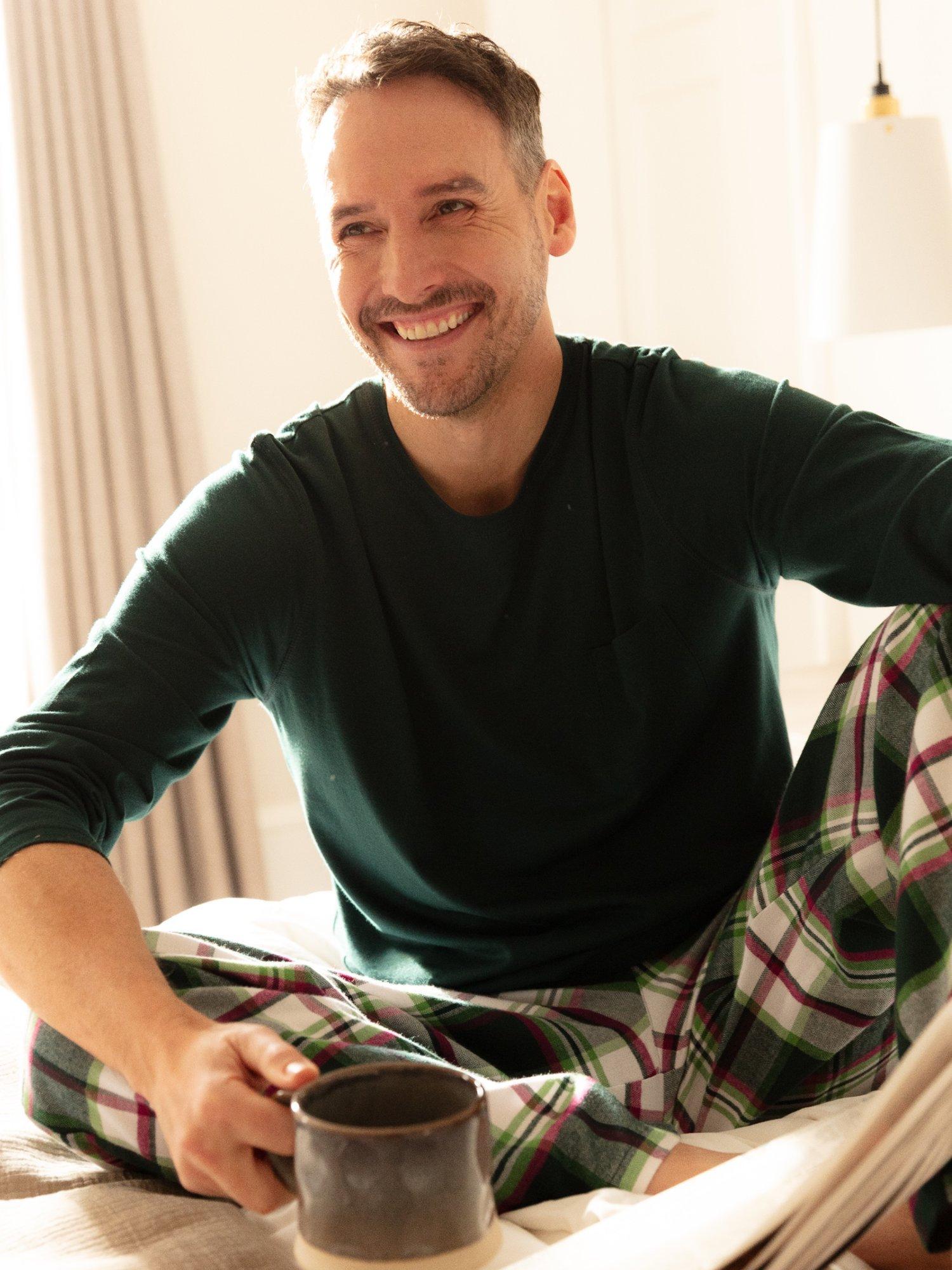 Product image 1 of 4, which shows Cyberjammies Forrest Long Sleeve Pyjama Top, Green, S