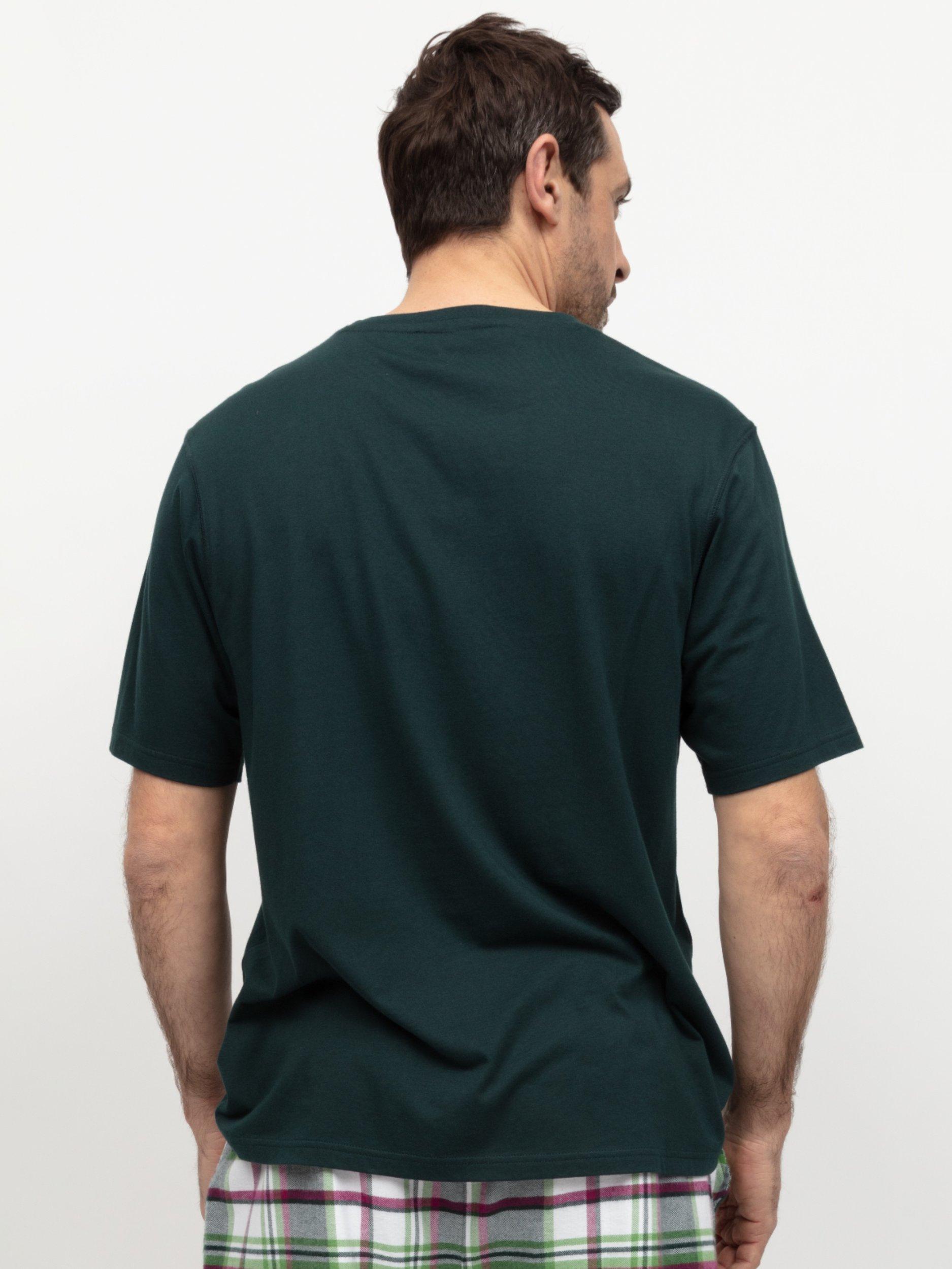 Product image 3 of 4, which shows Cyberjammies Forrest Short Sleeve Pyjama Top, Green, S