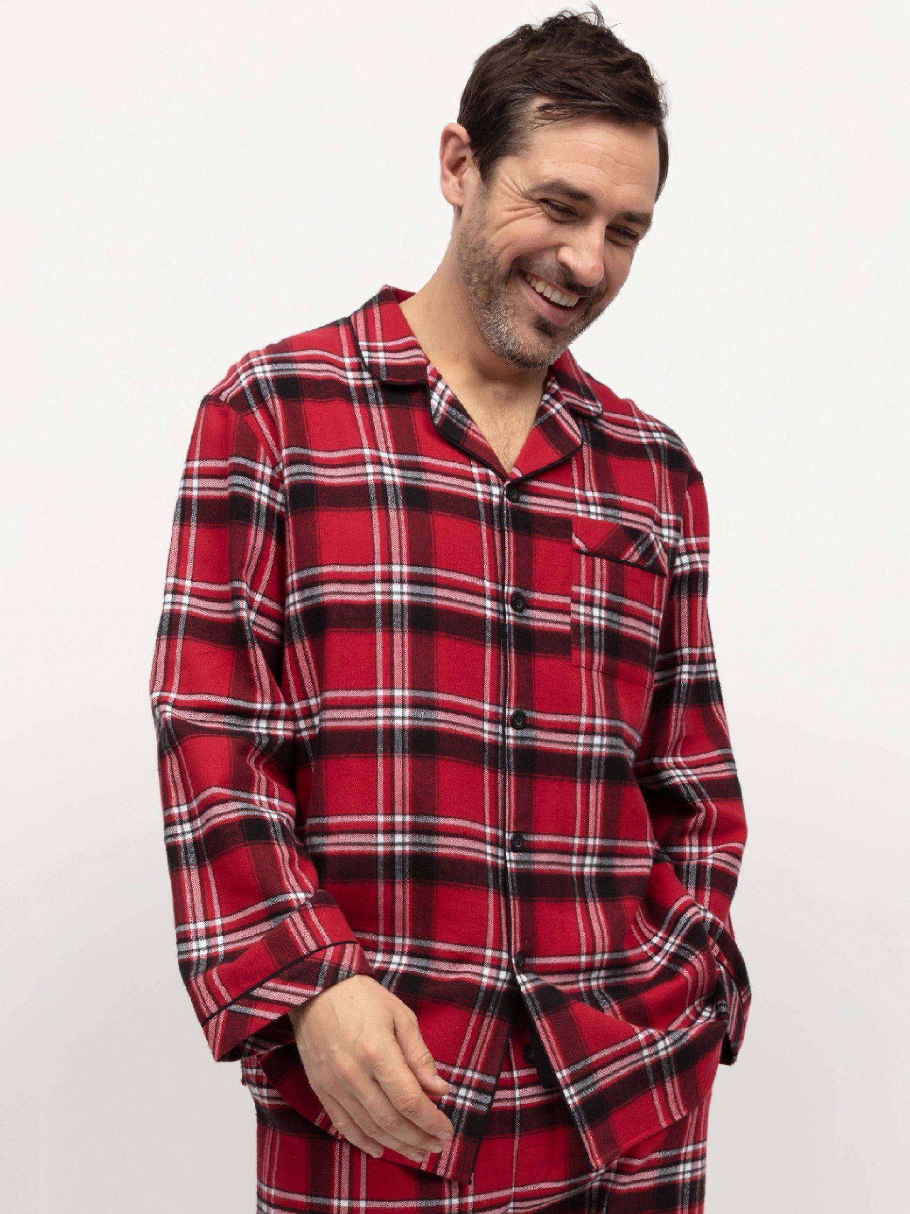 Product image 2 of 4, which shows Cyberjammies Louis Check Pyjama Top, Red, S