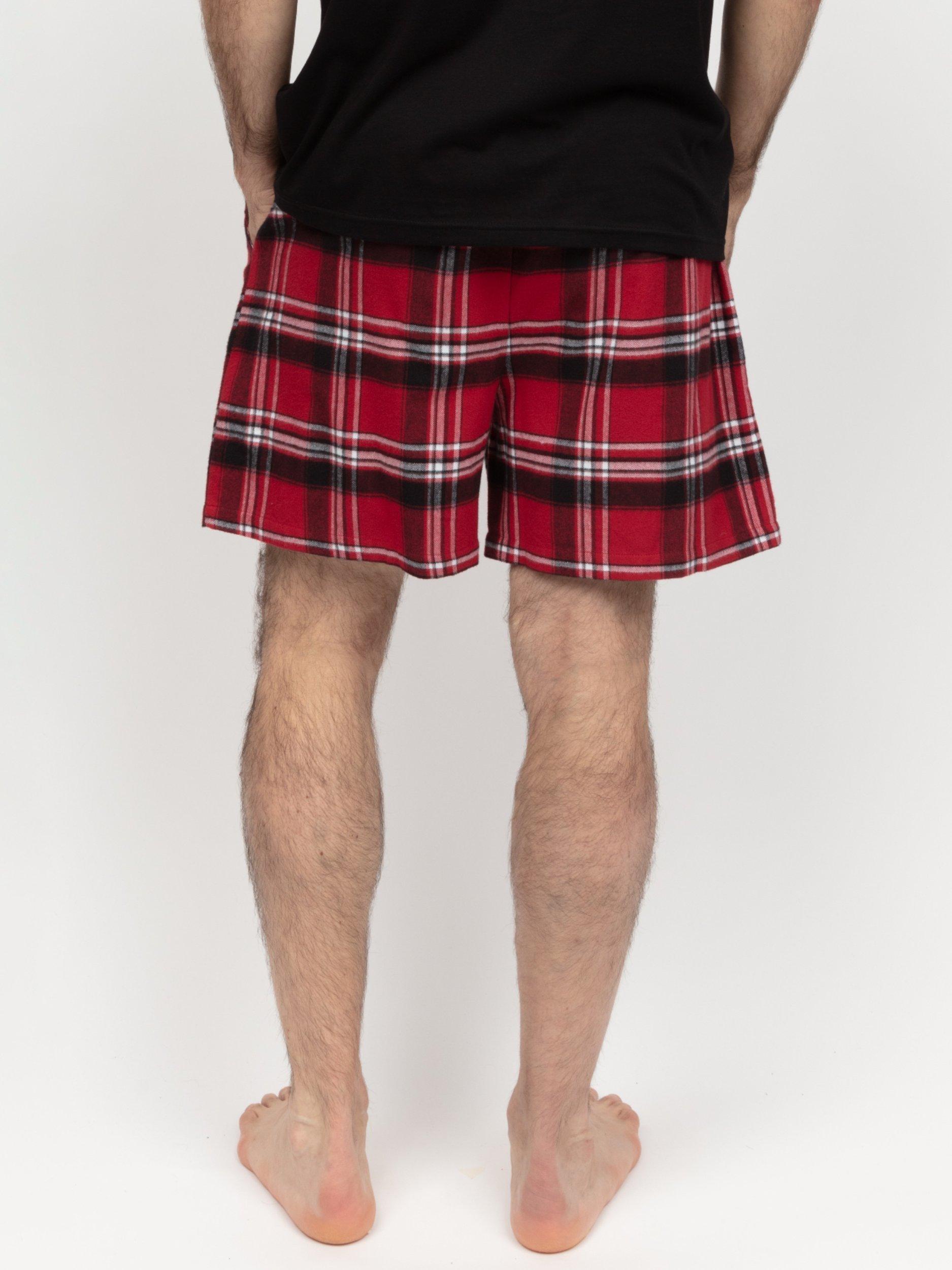 Product image 3 of 4, which shows Cyberjammies Louis Check Pyjama Shorts, Red, S