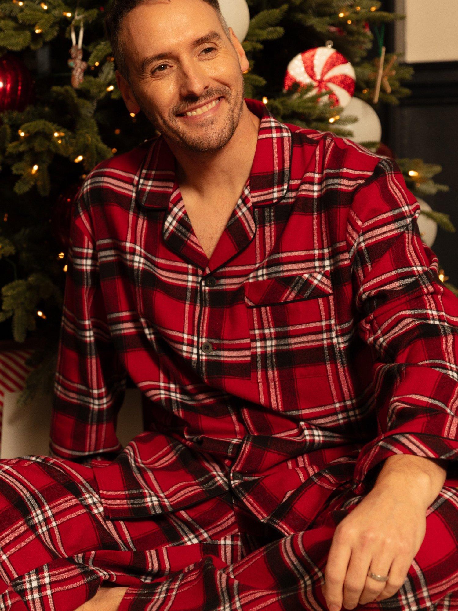 Product image 1 of 4, which shows Cyberjammies Louis Check Pyjama Bottoms, Red, M