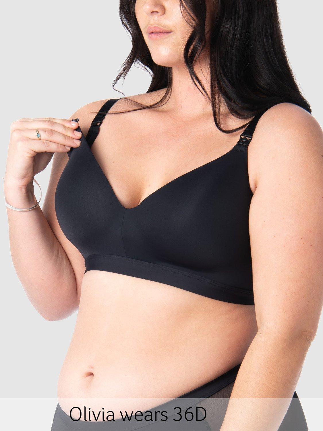 Product image 7 of 7, which shows Hotmilk Infinite T-Shirt Wire Free Maternity and Nursing Bra, Black, 32E