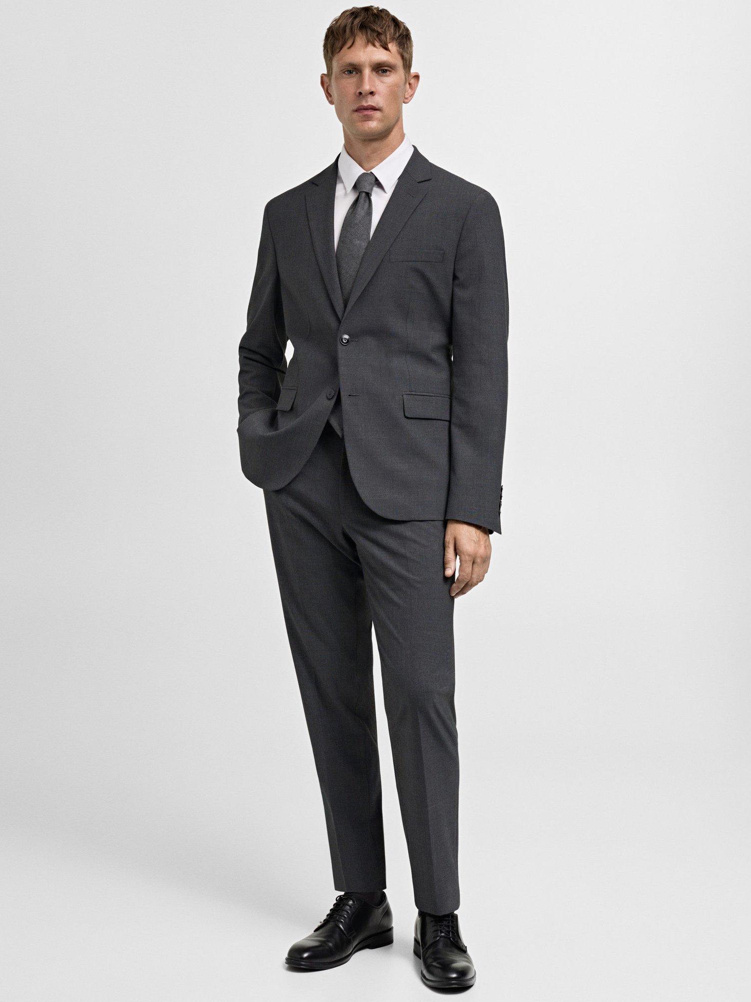 Product image 2 of 8, which shows Mango Paris Super Slim Fit Blazer, Medium Grey, 34