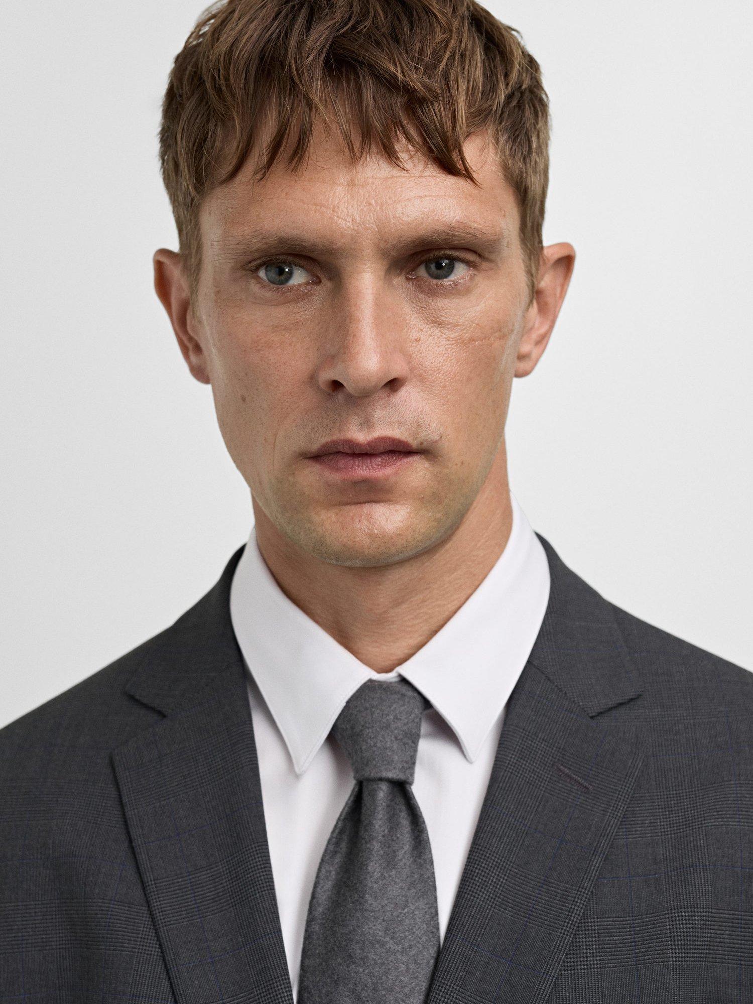 Product image 6 of 8, which shows Mango Paris Super Slim Fit Blazer, Medium Grey, 34