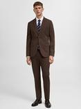 Mango Paris Super Slim Fit Blazer, Medium Brown