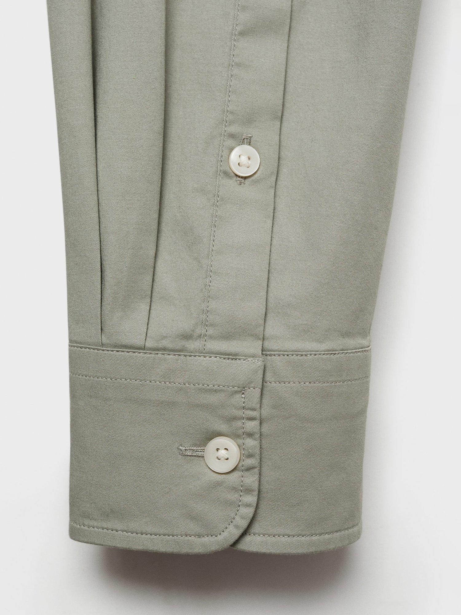 Product image 5 of 8, which shows Mango Nimes Cotton Blend Regular Fit Shirt, Khaki, M