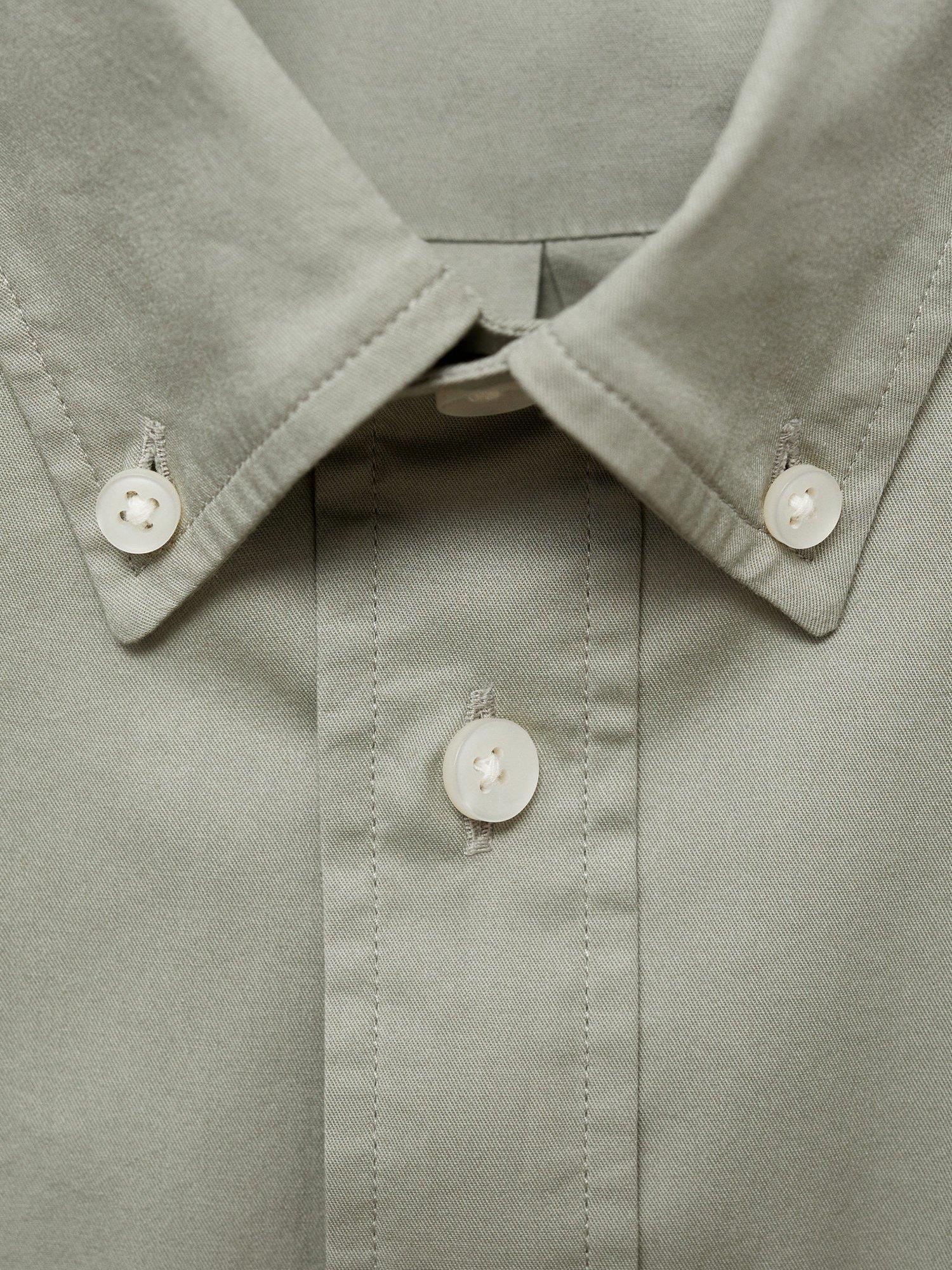 Product image 8 of 8, which shows Mango Nimes Cotton Blend Regular Fit Shirt, Khaki, M