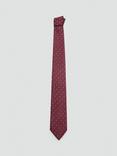 Mango Pic Mulberry Silk Polka Dot Tie, Dark Red