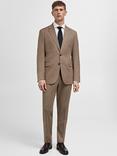 Mango Milan Slim Fit Trousers, Light Beige