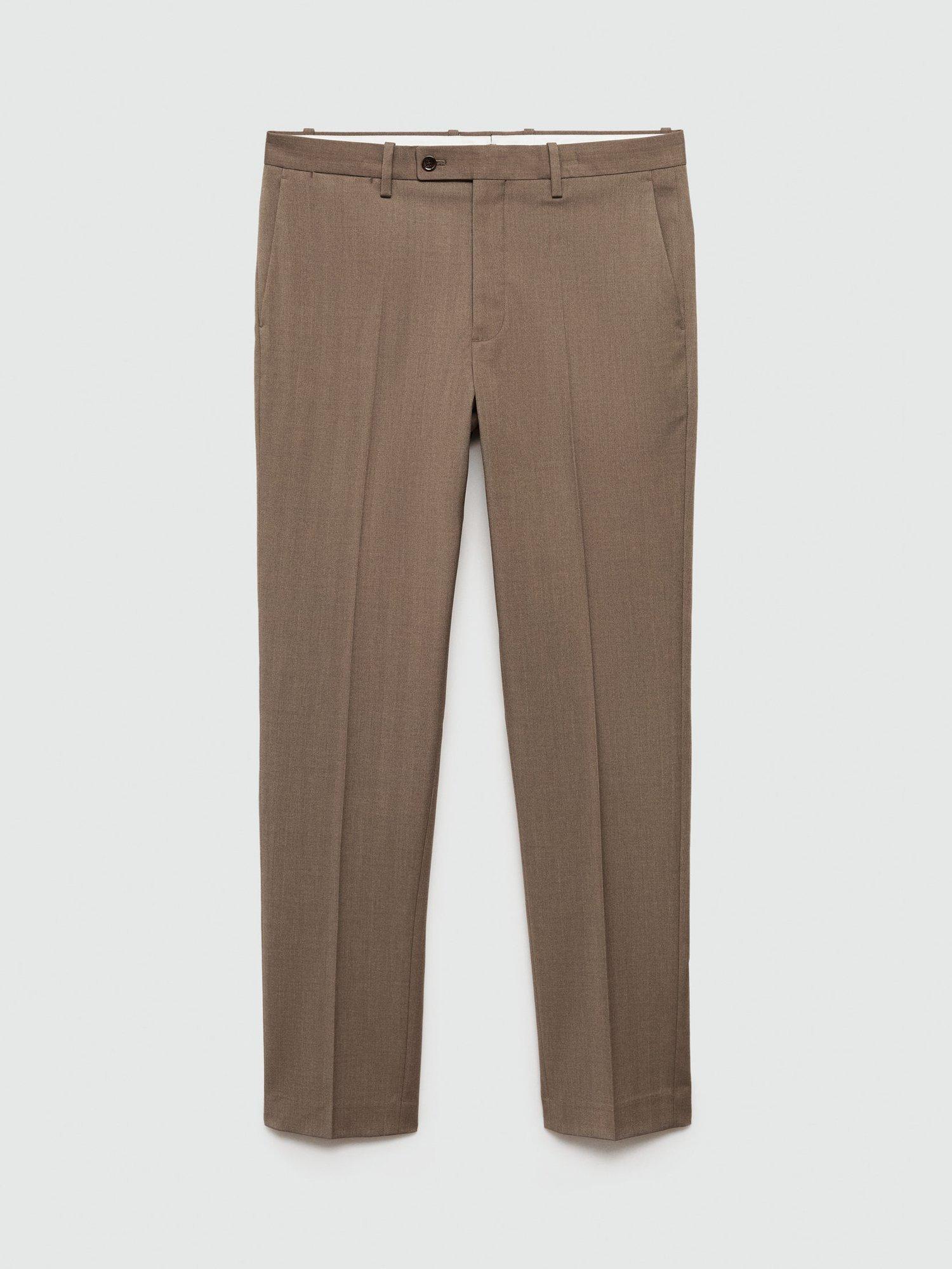 Product image 3 of 8, which shows Mango Milan Slim Fit Trousers, Light Beige, 29