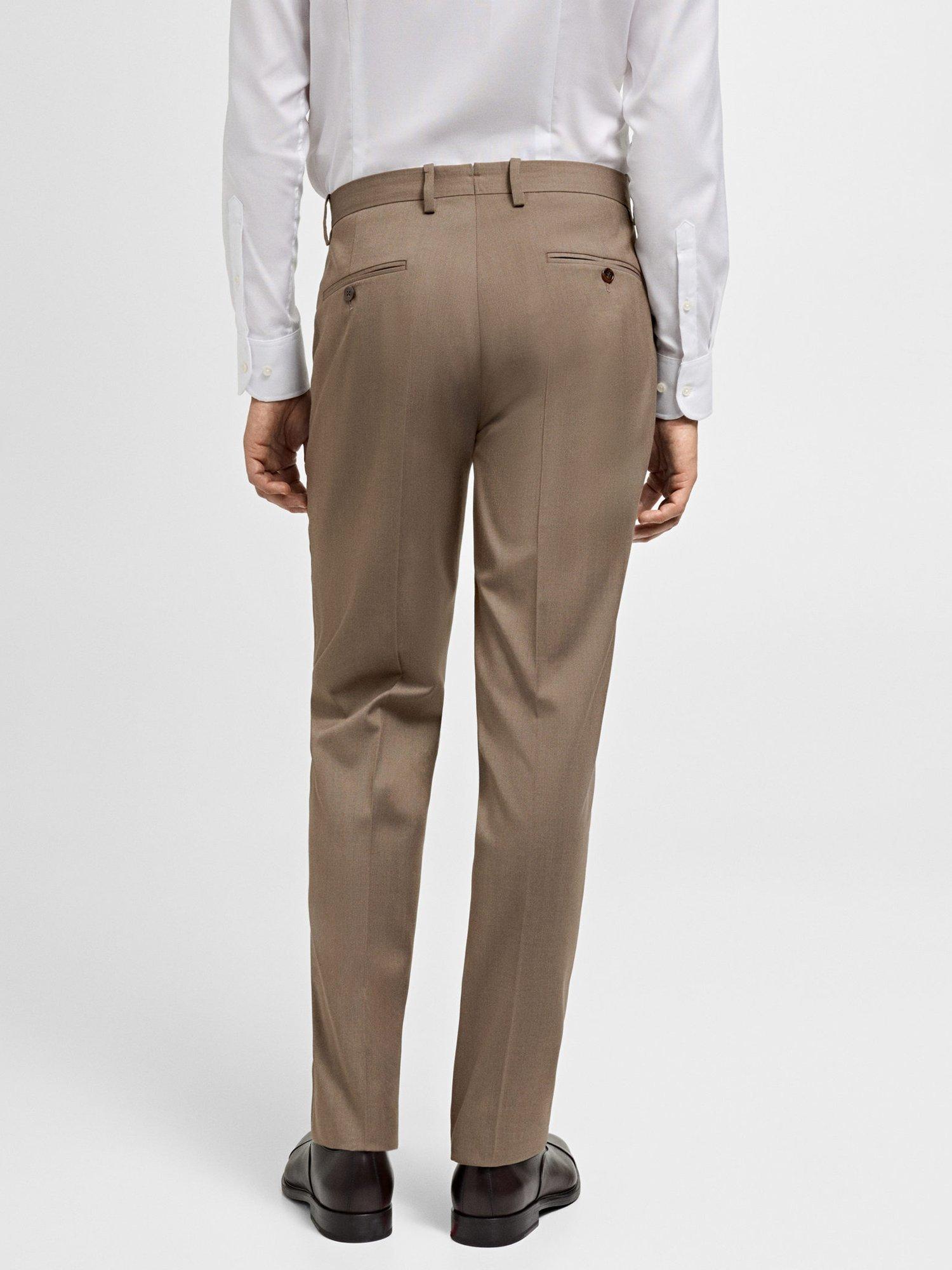 Product image 4 of 8, which shows Mango Milan Slim Fit Trousers, Light Beige, 29