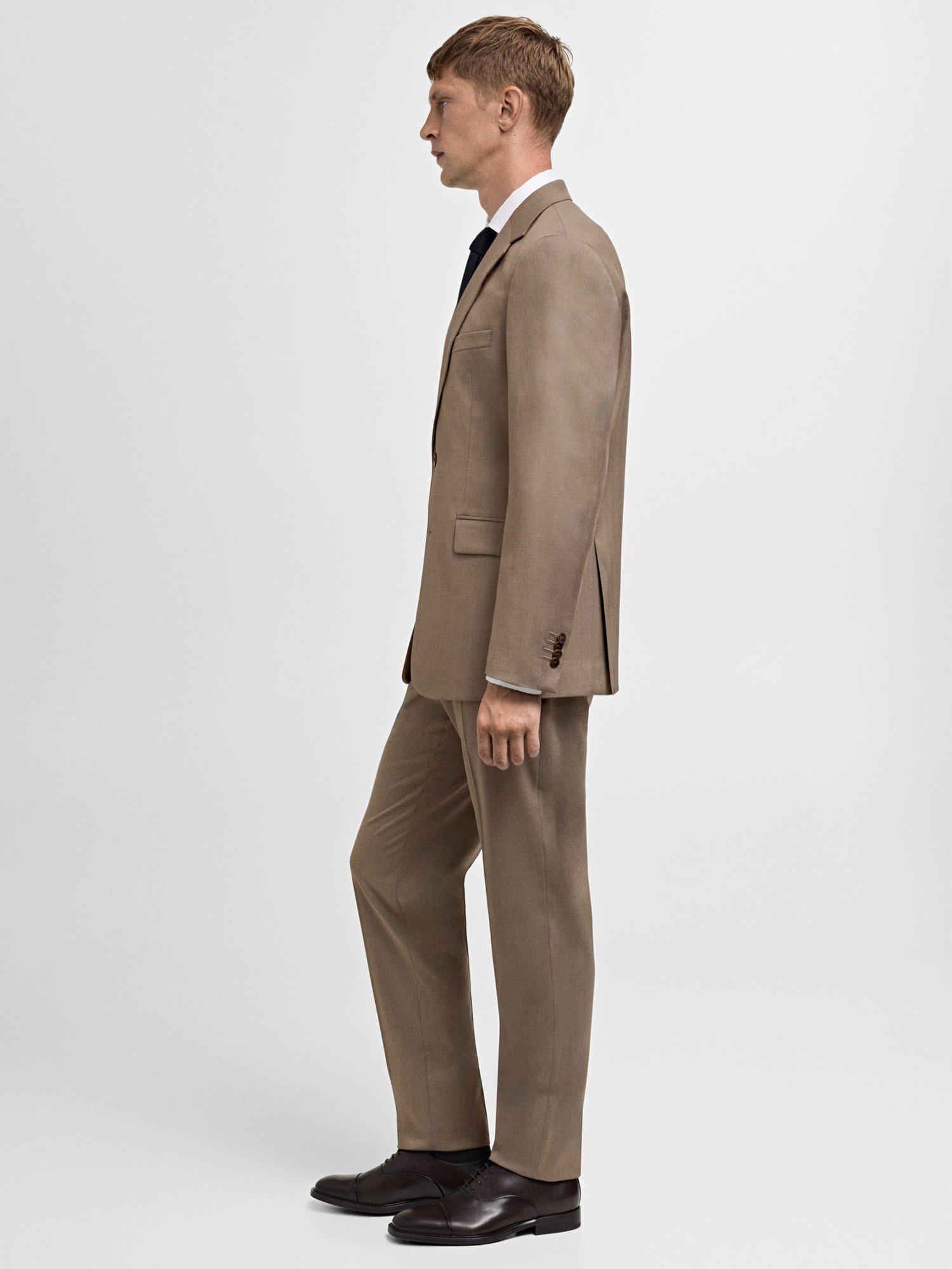 Product image 7 of 8, which shows Mango Milan Slim Fit Trousers, Light Beige, 29